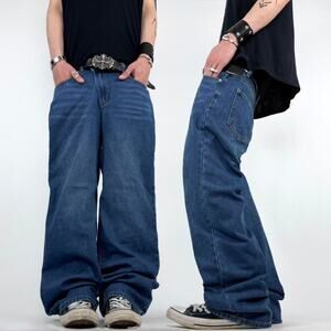 Vintage y2k baggy wide leg faded grunge archive skater jeans
